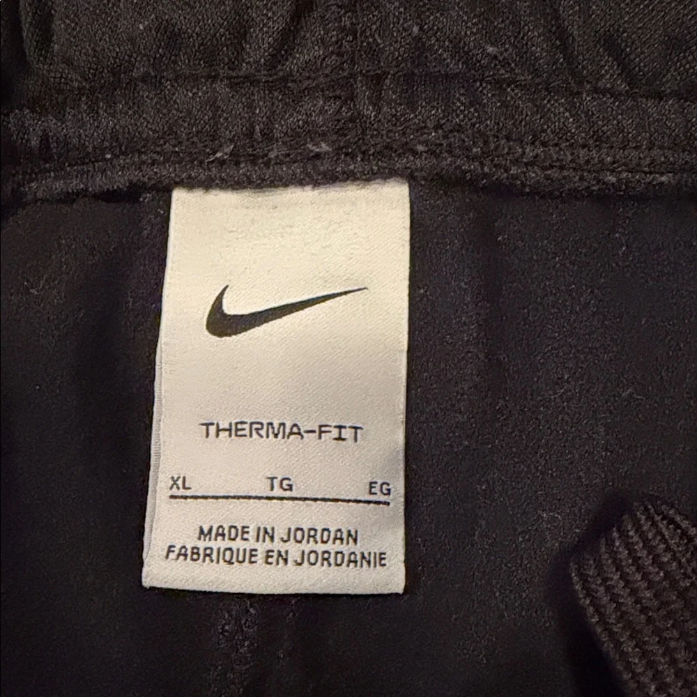 Nike Boys Black Sweatpants with White Logo Size Extra Large